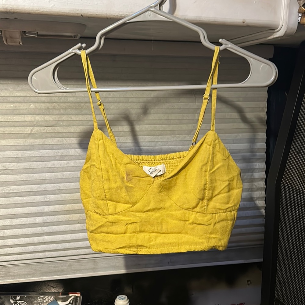Yellow crop top